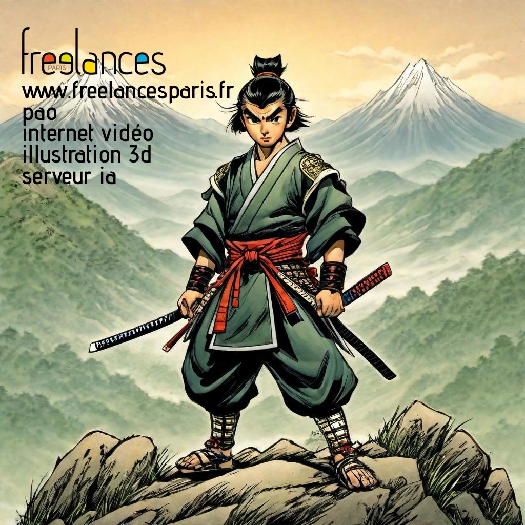 Pao mise en page internet vidéo illustration 3d serveur IA générative AI freelance paris studio de création magazines s56mgvz0